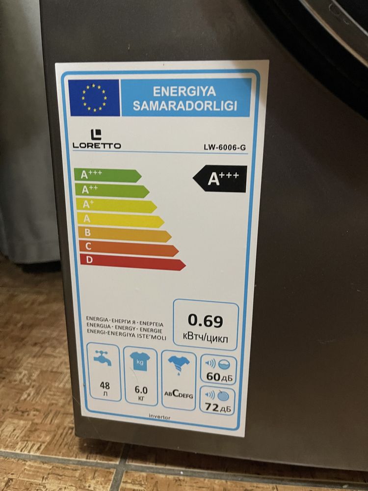 Продается стиральная машинка Loreto 6 кг как новая