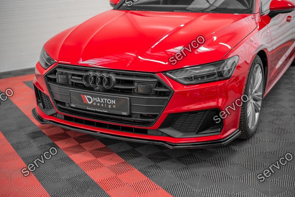 Prelungire splitter bara fata Audi A7 C8 S-line 2017- v1 Maxton Design