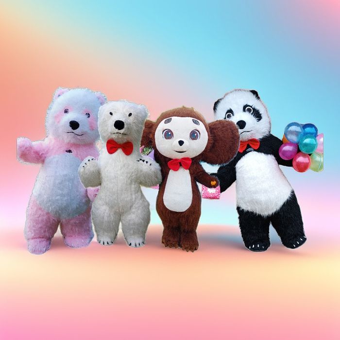 Ростовые медведи, Чебурашка, поздравление. Ростовые куклы