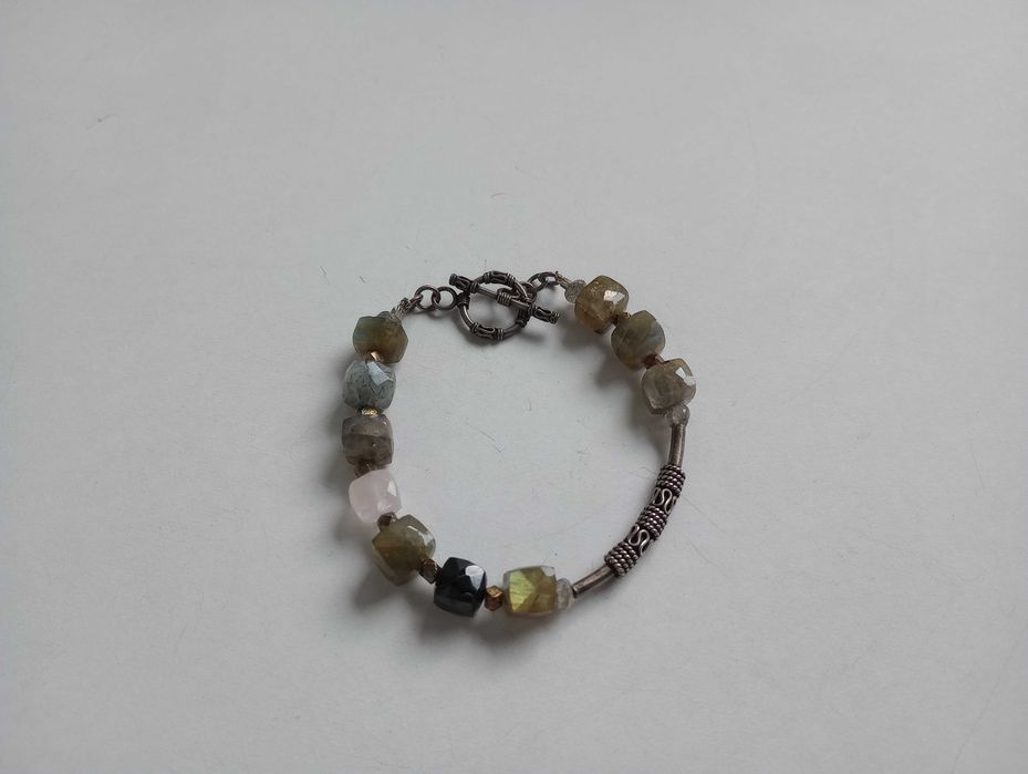 bratara argint si pietre semipretioase naturale India,boho chic