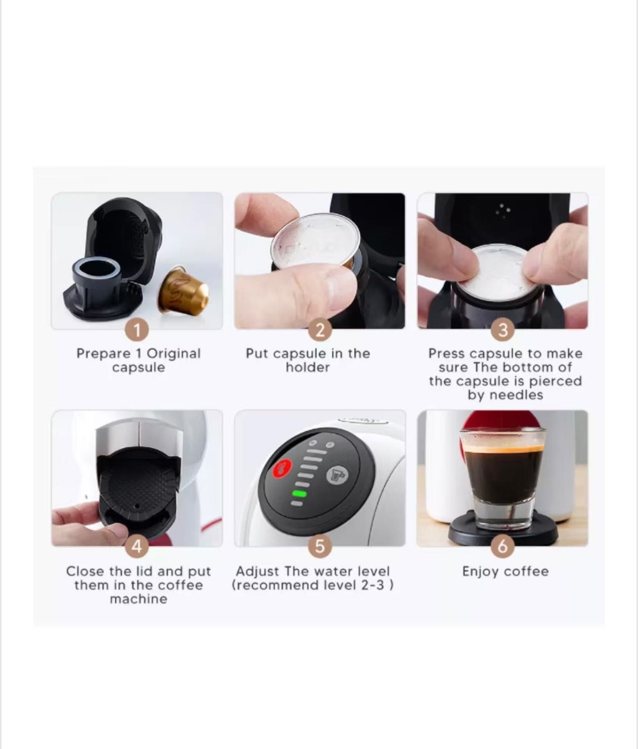 Адаптер Nespresso за многократна употреба за кафе капсули Dolce Gusto