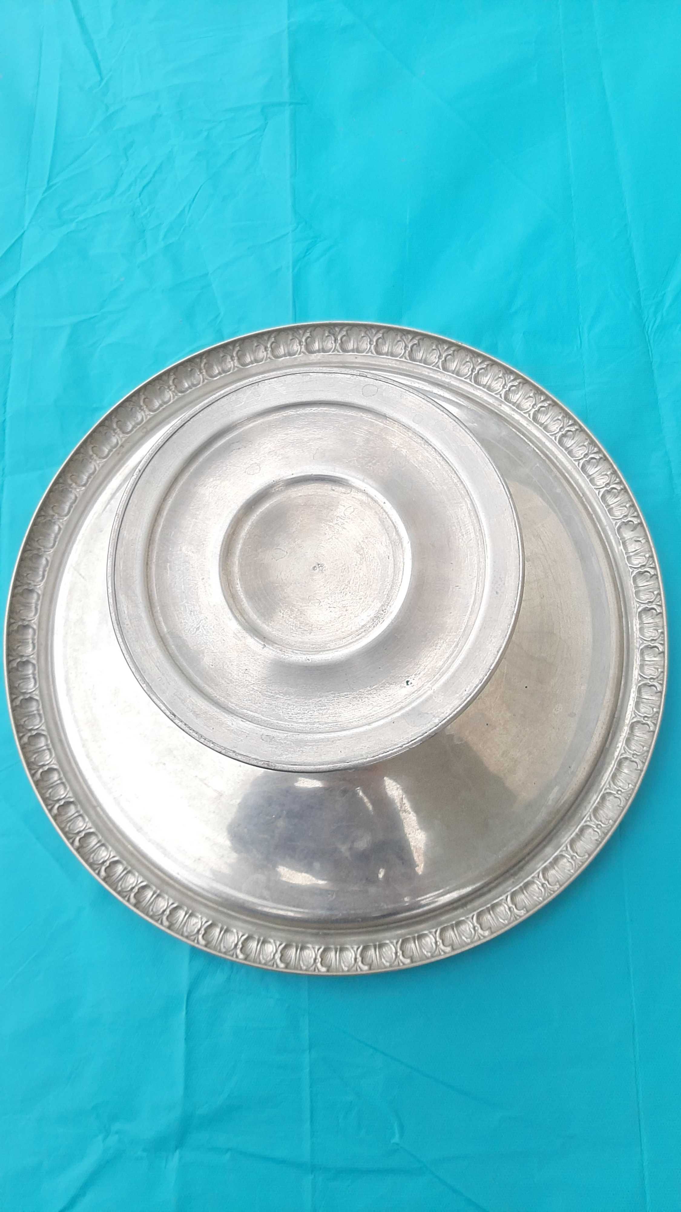 Platou cu picior, alpaca, manual, marcat, 1439 g, 1960-65