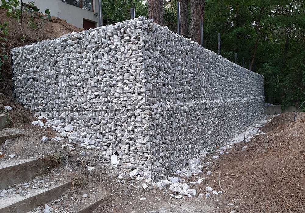 Габиони - изграждане на оградни системи и подпорни стени от габиони
