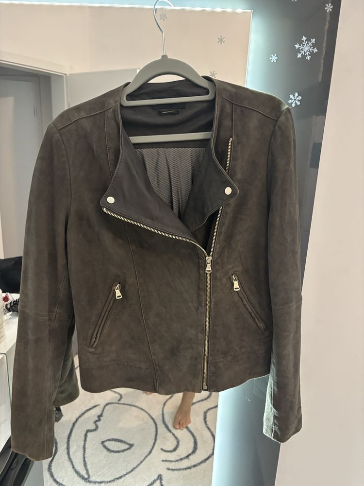 Кожено яке Massimo Dutti, S-M размер