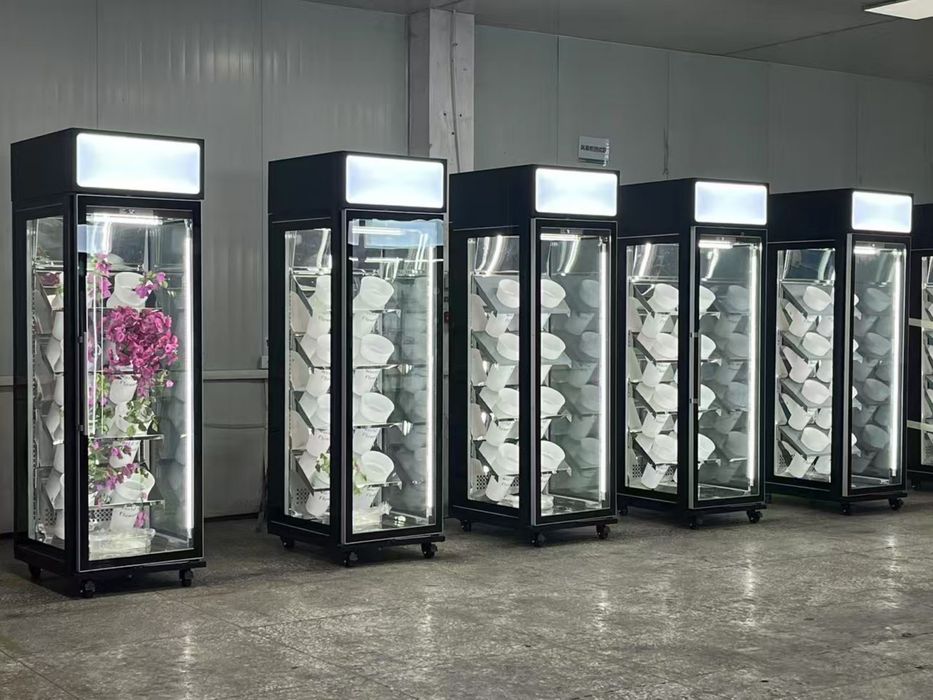 Vitrina frigorifica pentru flori/buchete/inox oglinda