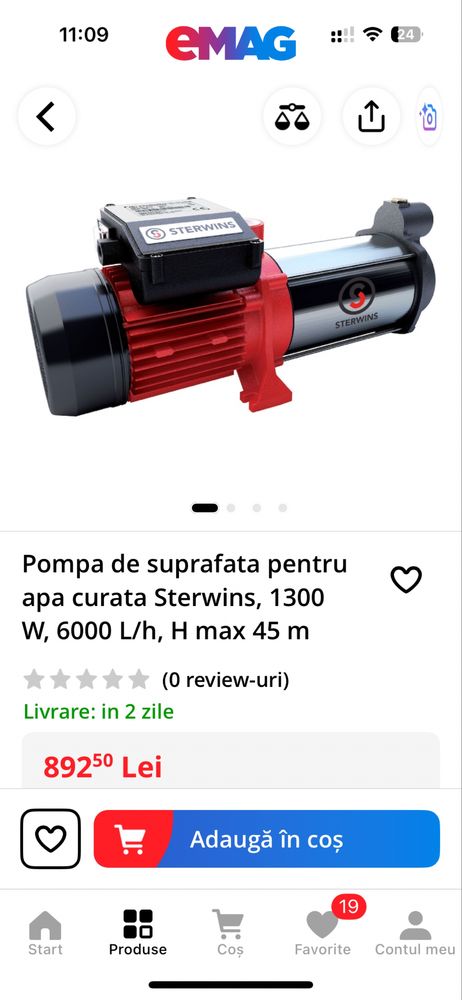 Vand pompa gradina de suprafata
