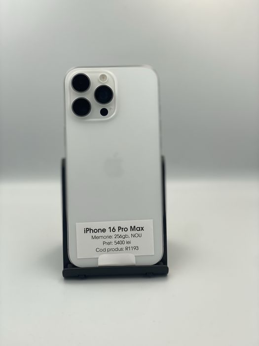 iPhone 16 Pro Max - 256gb memorie, NOU, 1 an garantie