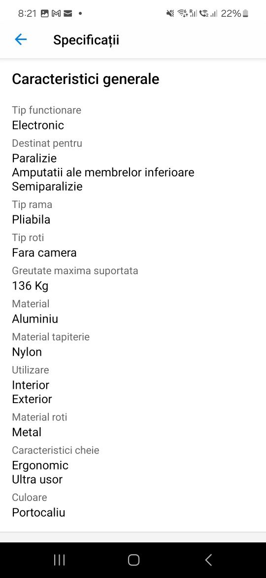 Scaun cu rotile electric, ultrausor, pliabil, manere rabatabile NOU