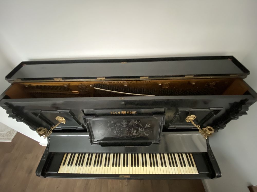 Pianina Schiedmayer & Soehne , obiect de arta - stanta an 1809