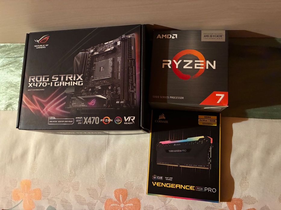 KIT GAMING PC Ryzen 7 5800X3D-Asus x470i ITX-32GB RAM DDR4 3200 CL16