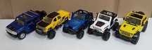 lot cinci machete JEEP Hummer, Chevrolet și Wrangler, metalice