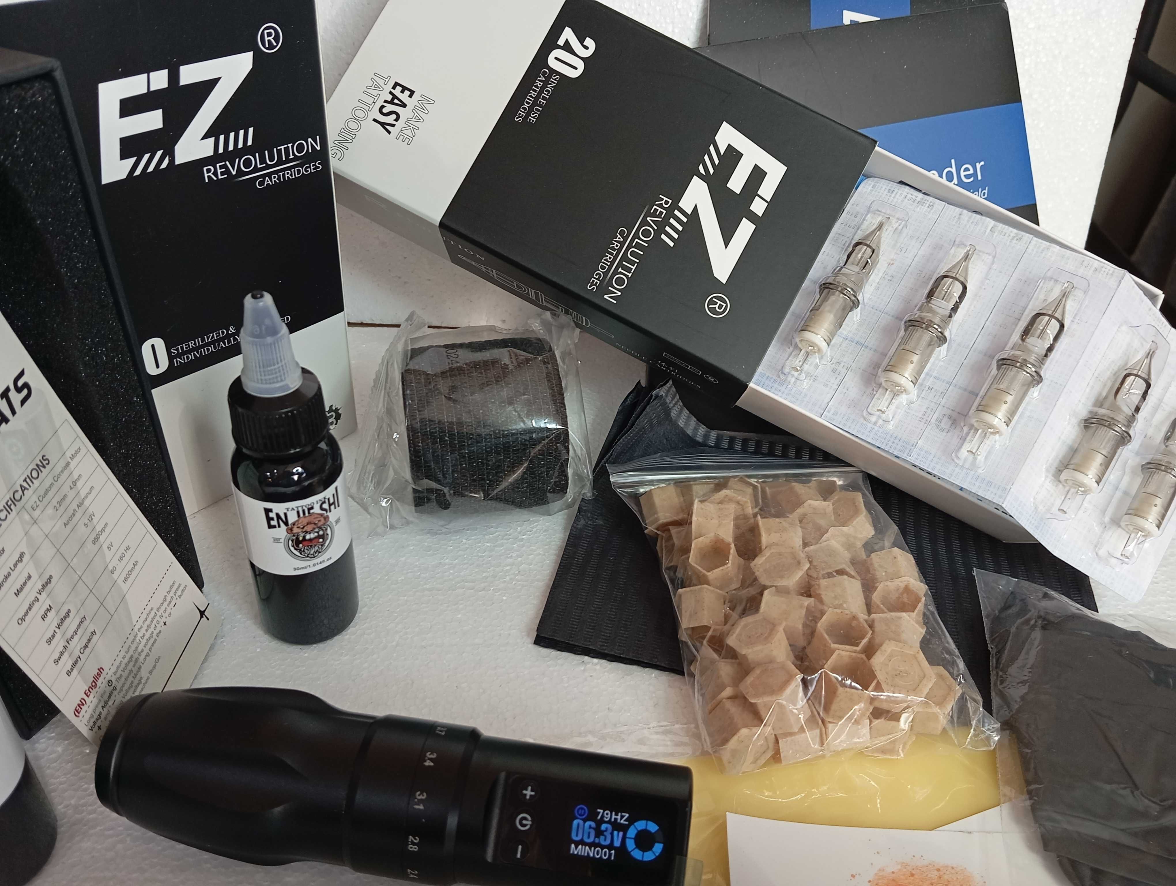 NOU Tattoo EZ SoulTats cu 6 strokes! aparat de tatuat KIT cu accesorii