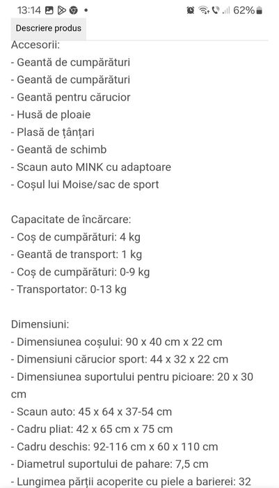 Vând cărucior 3 în 1 kindarcraft.