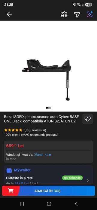Baza ISOFX pentru scaune auto Cybex
