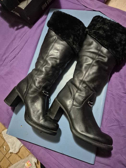 Cizme dama piele naturala imblanite, CESARINI, Romania, marime 41