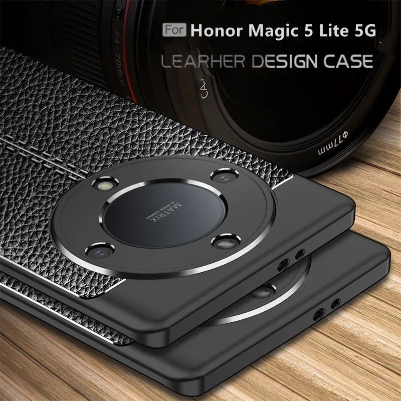 Honor Magic 6 Lite / 5 4 Lite / 5 Pro / Лукс кейс гръб кожена шарка