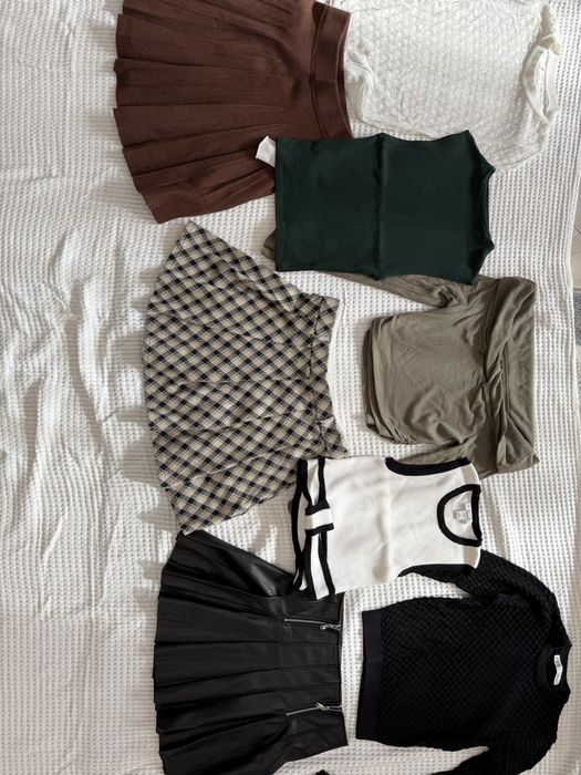 Zara Къси Дънки , пола панталон  , лятна дълга пола  , екип