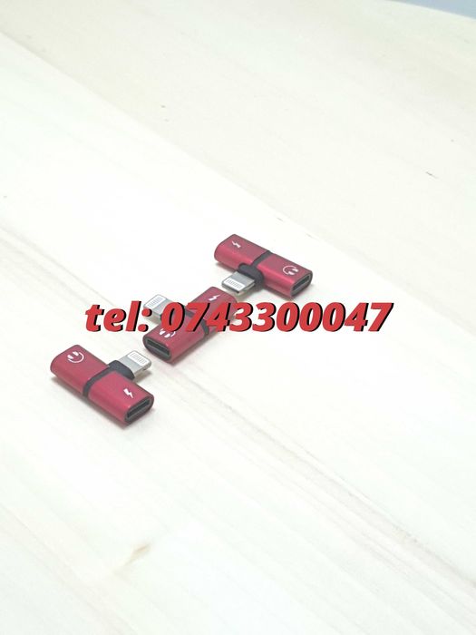 Mini Adaptor Lightning Splitter Pentru Casti Si Incarcare Pentru Di