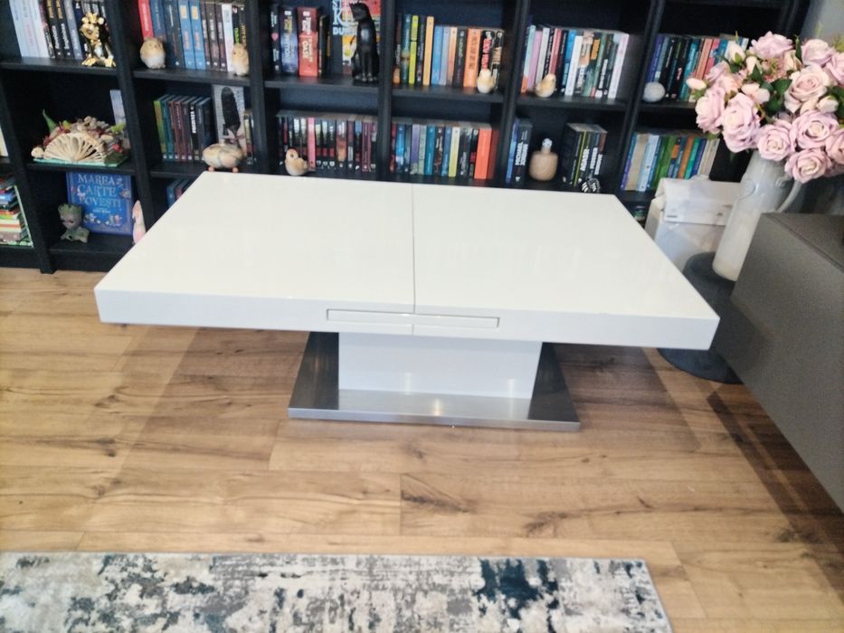 Masa extensibila alb lucios moemax