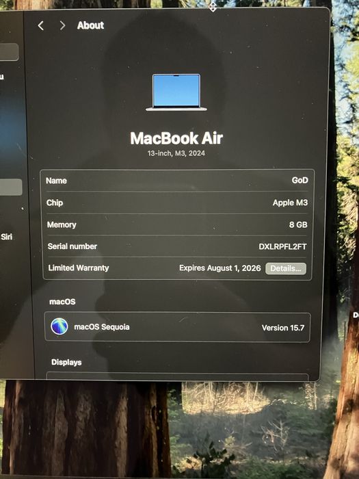 Apple MacBook Air 13" 2024, M3, 8GB, 256GB GARANTIE Impecabil