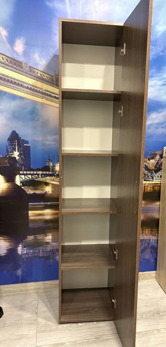 Шкаф-пенал ал с полками по тёмный