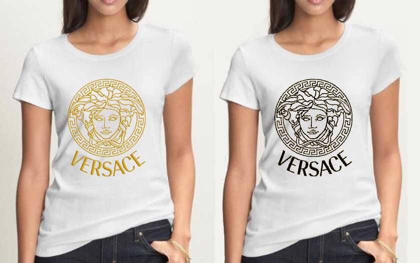 Дамска тениска Versace принт Модели, цветове и размери