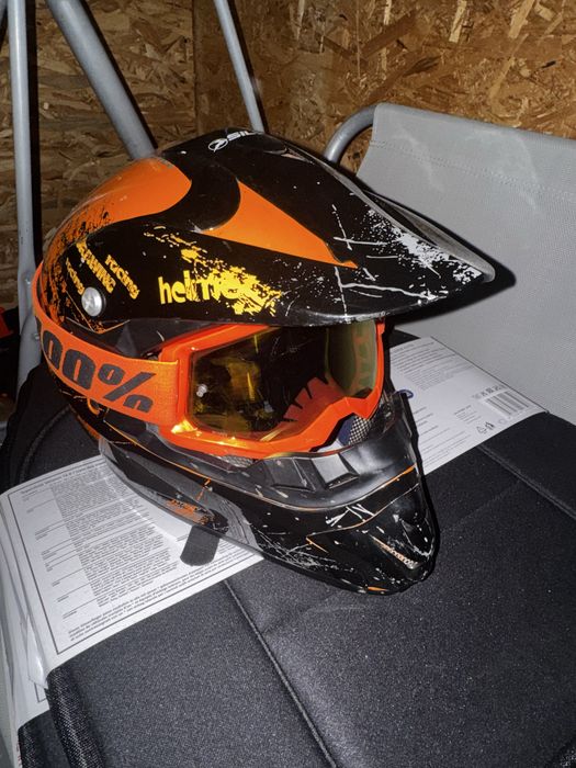 Motocross barton nxt 125cc+ vesta protectie noua+ casca
