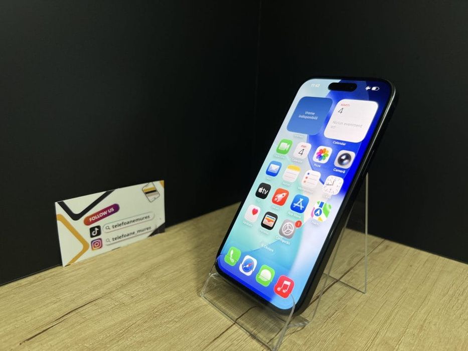 Iphone 15 128Gb Black Second-Hand Foarte Bun 3 ani garanție, Telefoane