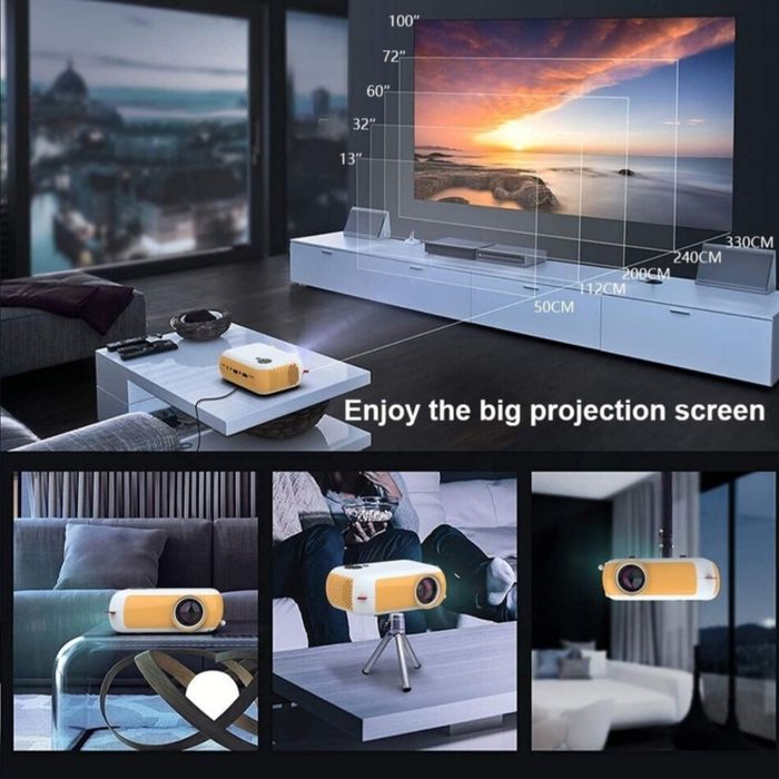 Mini proiector portabil, Zola®, rezolutie max. 1920x1080, LED, 13.5x9.