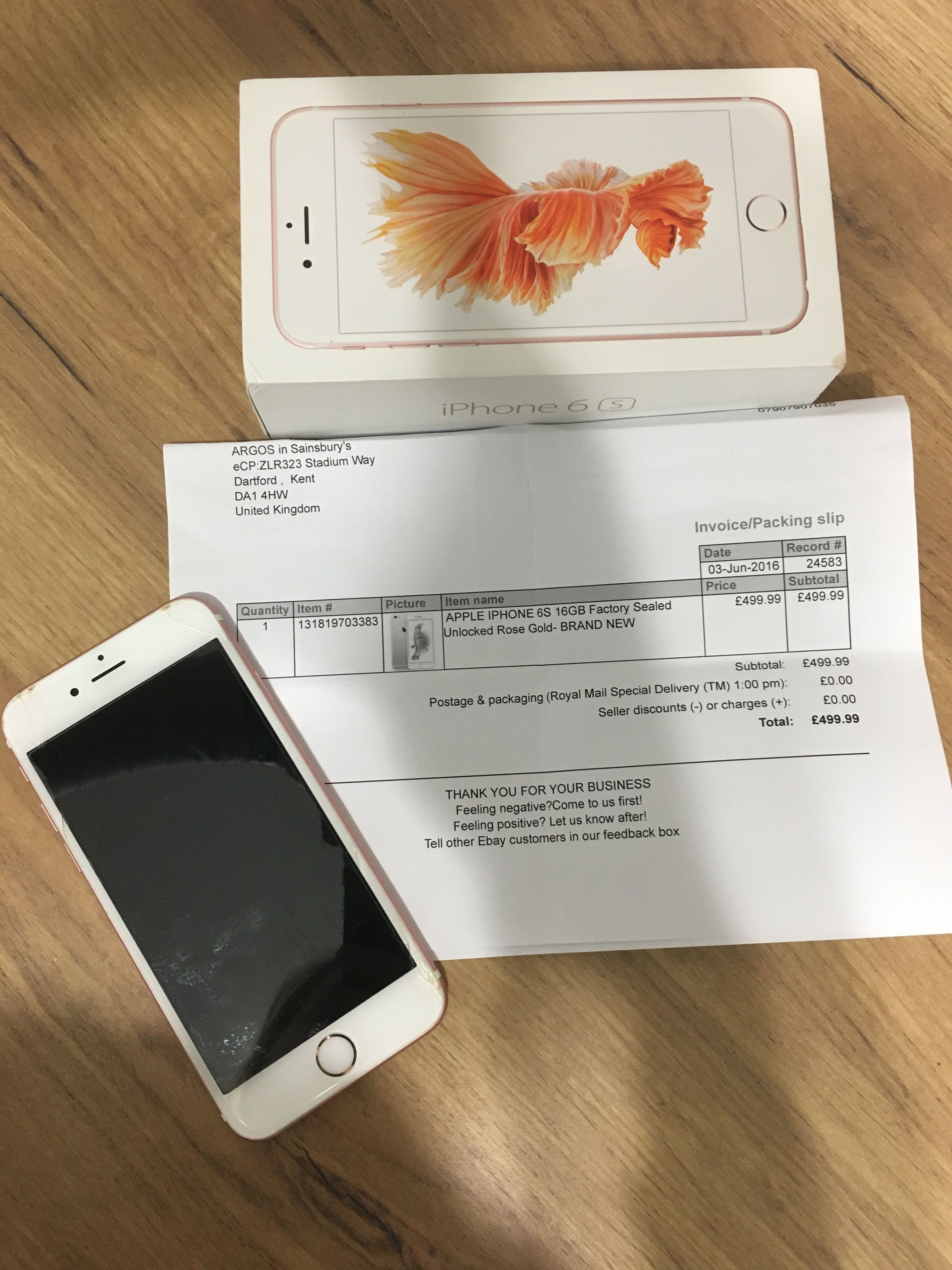 Apple iPhone 6s- 16 GB