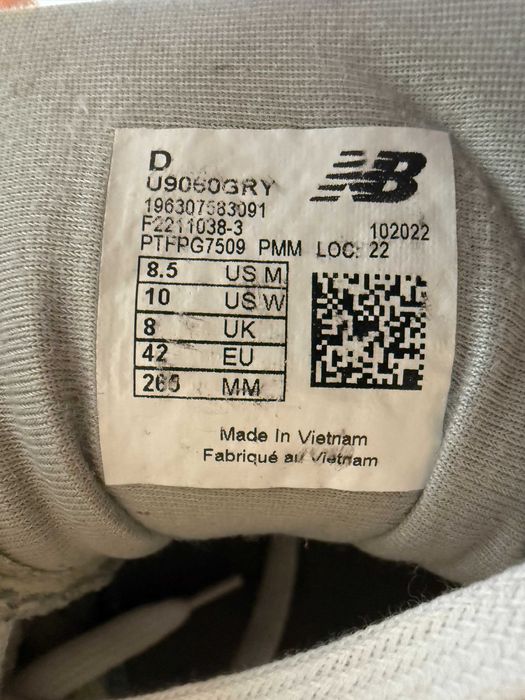 New Balance 9060 Rain Cloud Gray