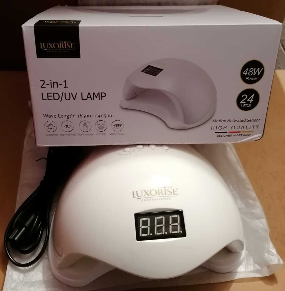 Lampă LED/ UV 2în 1 cu 24 leduri Luxorise, 48 W