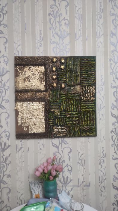 Картина 3d " Домик в деревне" вид сверху)))