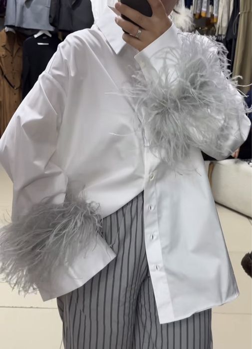 новая рубашка с перьями