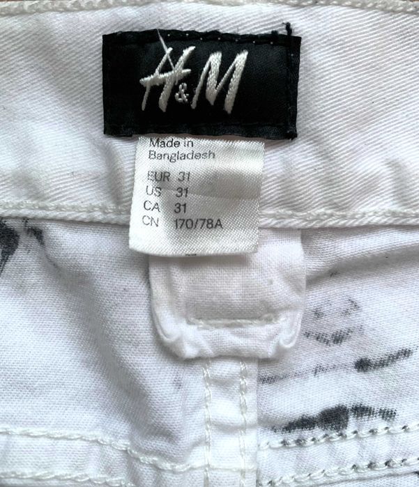 Blugi H&M pictați manual