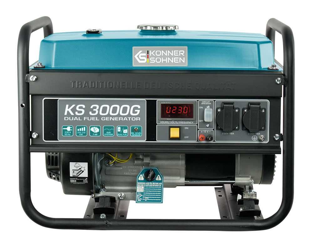 Generator de curent hibrid GPL/benzina 230V 3,0 kW Konner KS 3000G
