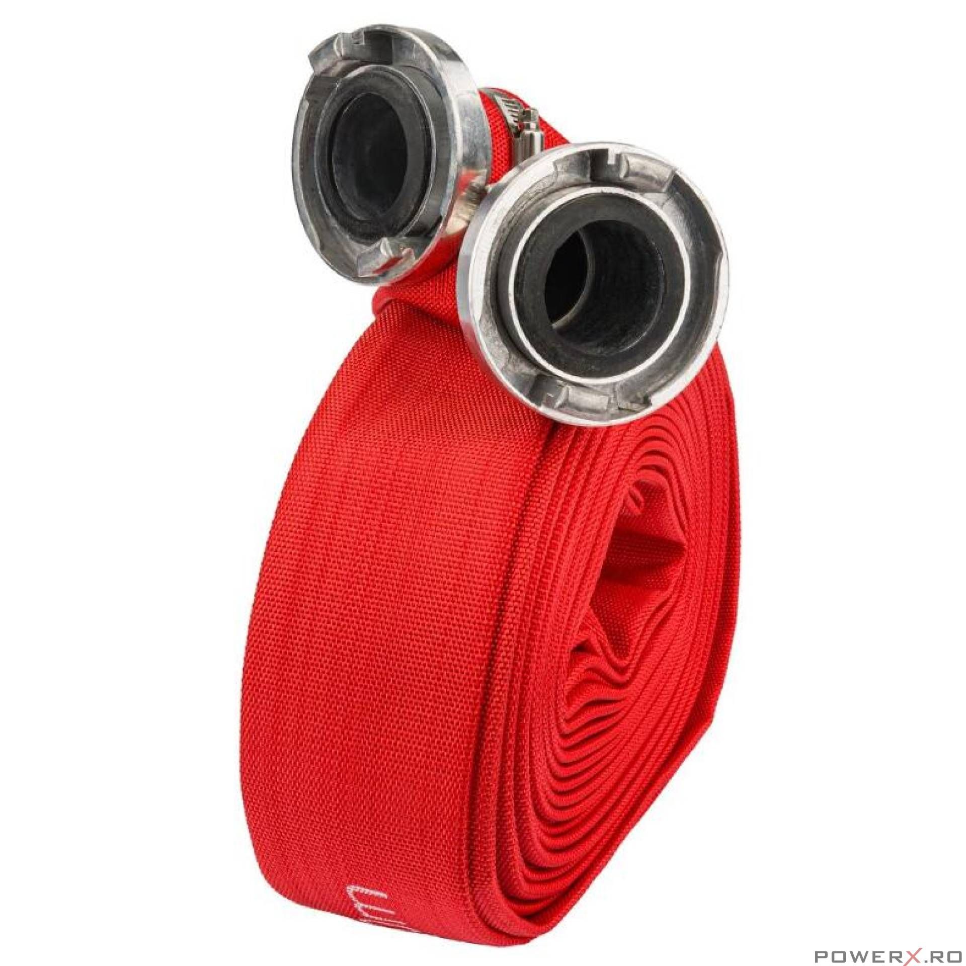 Furtun apa irigatii 2"20 metri, tip pompieri 8 bari, cu cuple, Red