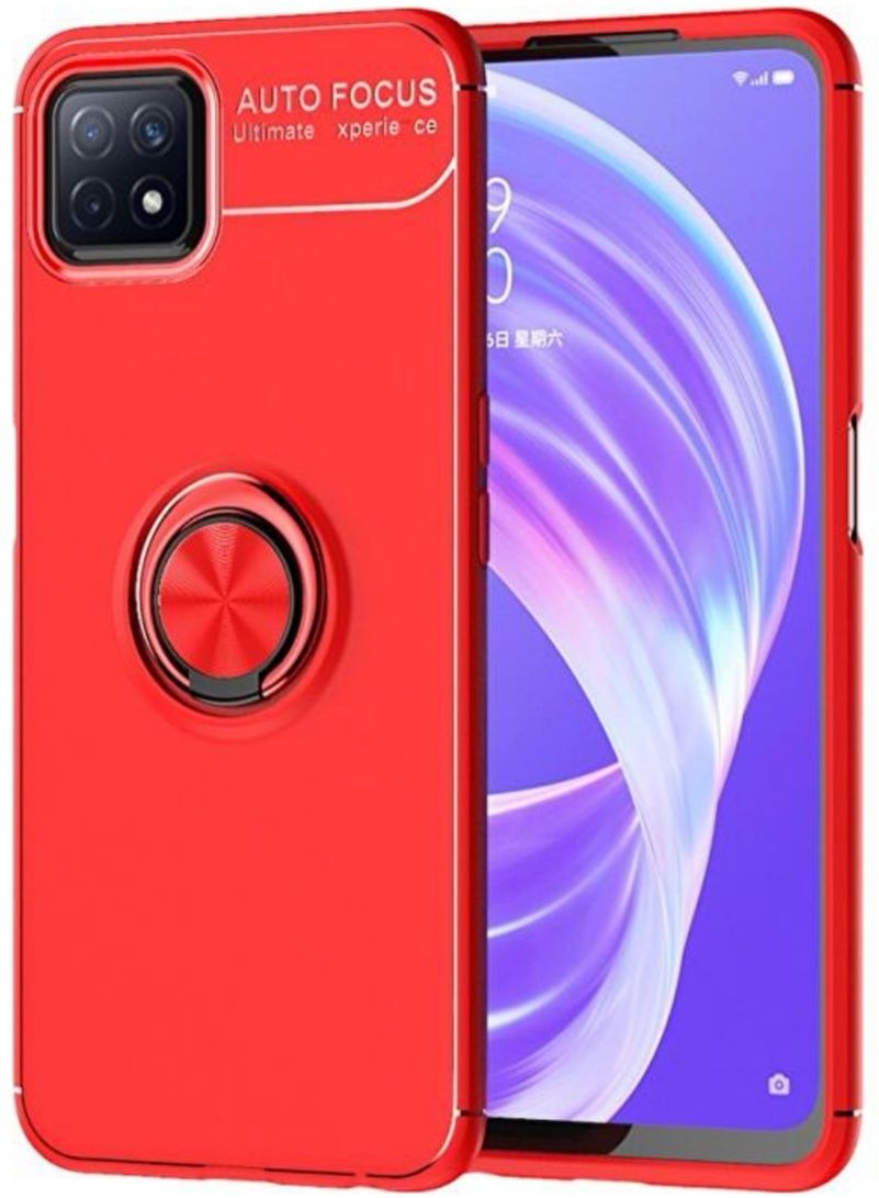 Husa Oppo A72 5G - Gel TPU Magnetic Finger Ring Red CUBZ