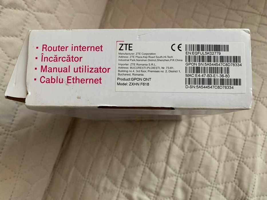 Router GPON ONT ZTE  zxhn F618