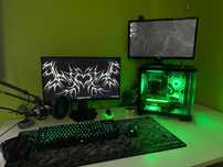 Setup pc gaming complet [ 3060 ti periferice razer 2 monitoare ]