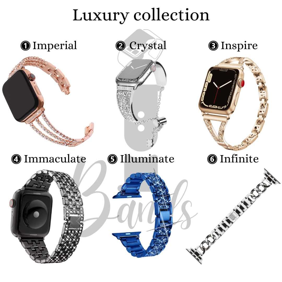 Луксозни кристални каишки за Samsung/Huawei/Amazfit/Аpple watch и др