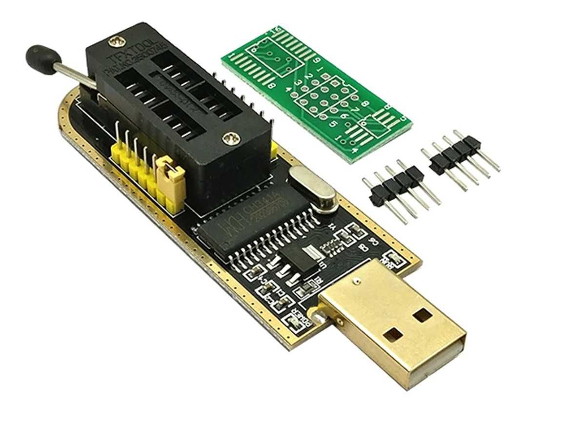 Eeprom Kit programator CH341A + adaptor cleste SOIC8 adaptor 1.8V