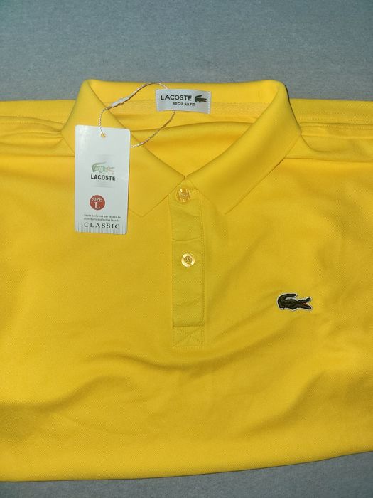Lacoste жълта тениска