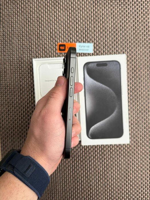 КАТО НОВ! iPhone 15 Pro Лизинг от 46лв/м / Black Titanium ️128Gb черен