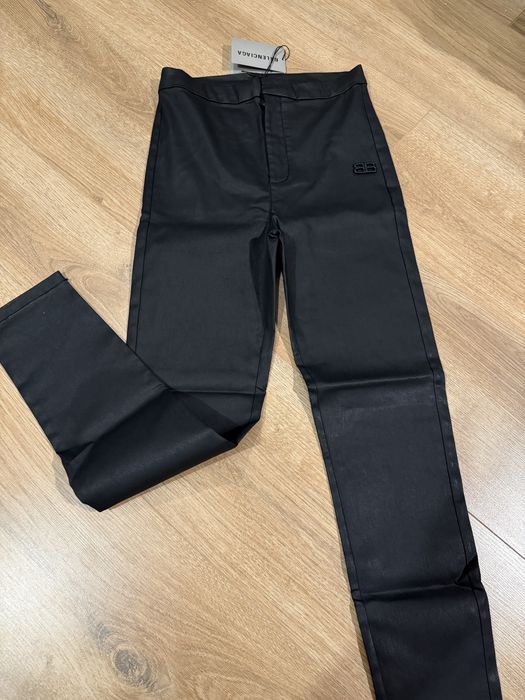 Balenciaga черен промазан панталон