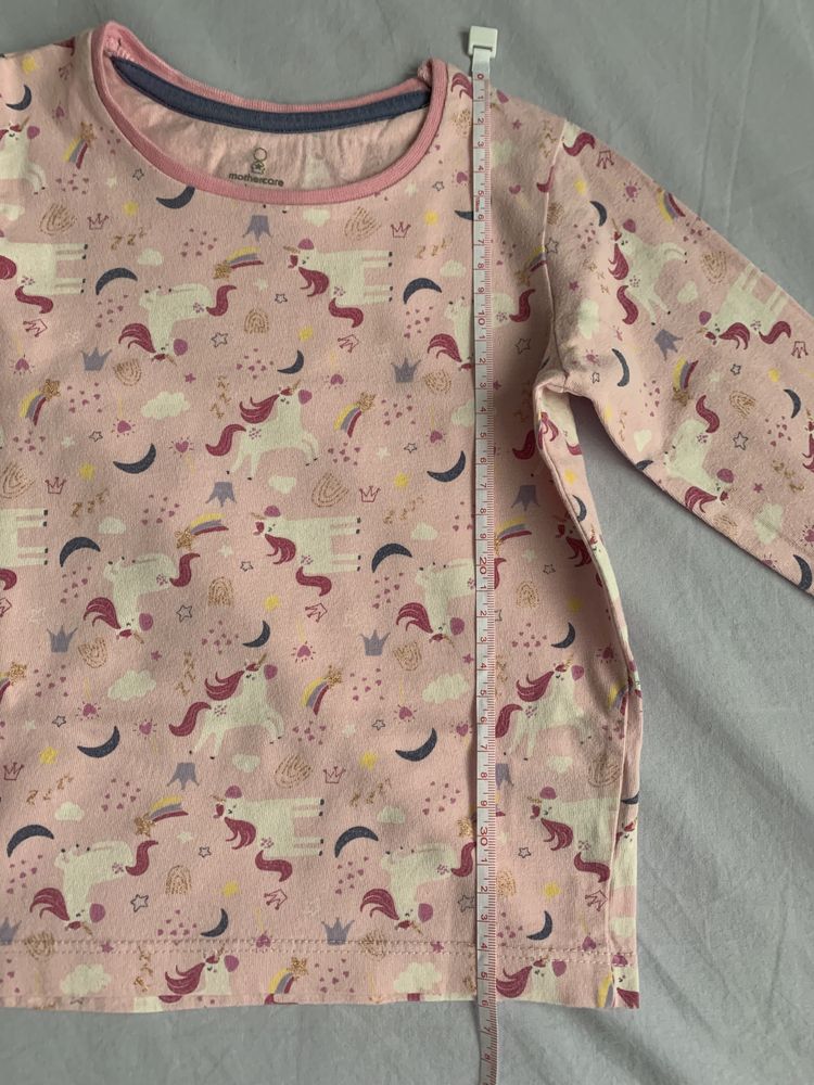 Set 2 pijamale fete, Mothercare, model unicorn, 18-24 luni, 92 cm