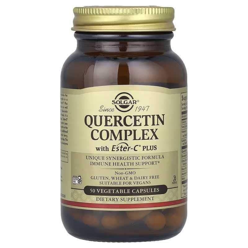 Solgar Кверцетин и Ester-C® Plus Quercetin Ester-C,   50 и 100 капсул