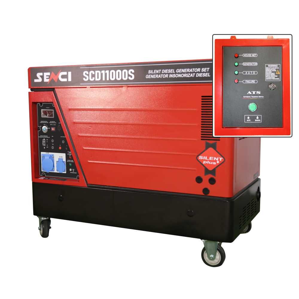 Generator de curent SENCI SCD11000S, 230V 8,5kW, Diesel cu ATS, SILENT