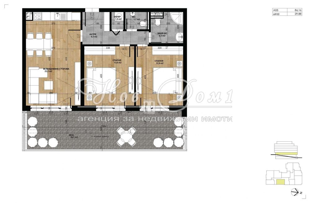 Продава се Тристаен апартамент в София, Младост 2 - 182 кв.м за 1814 €/кв.м - Снимка #6