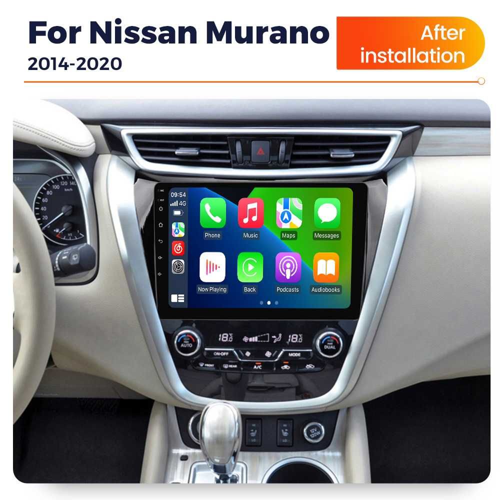 Navigatie Android 13 Nissan Murano 2014-2020 1/8 Waze CarPlay + Camera